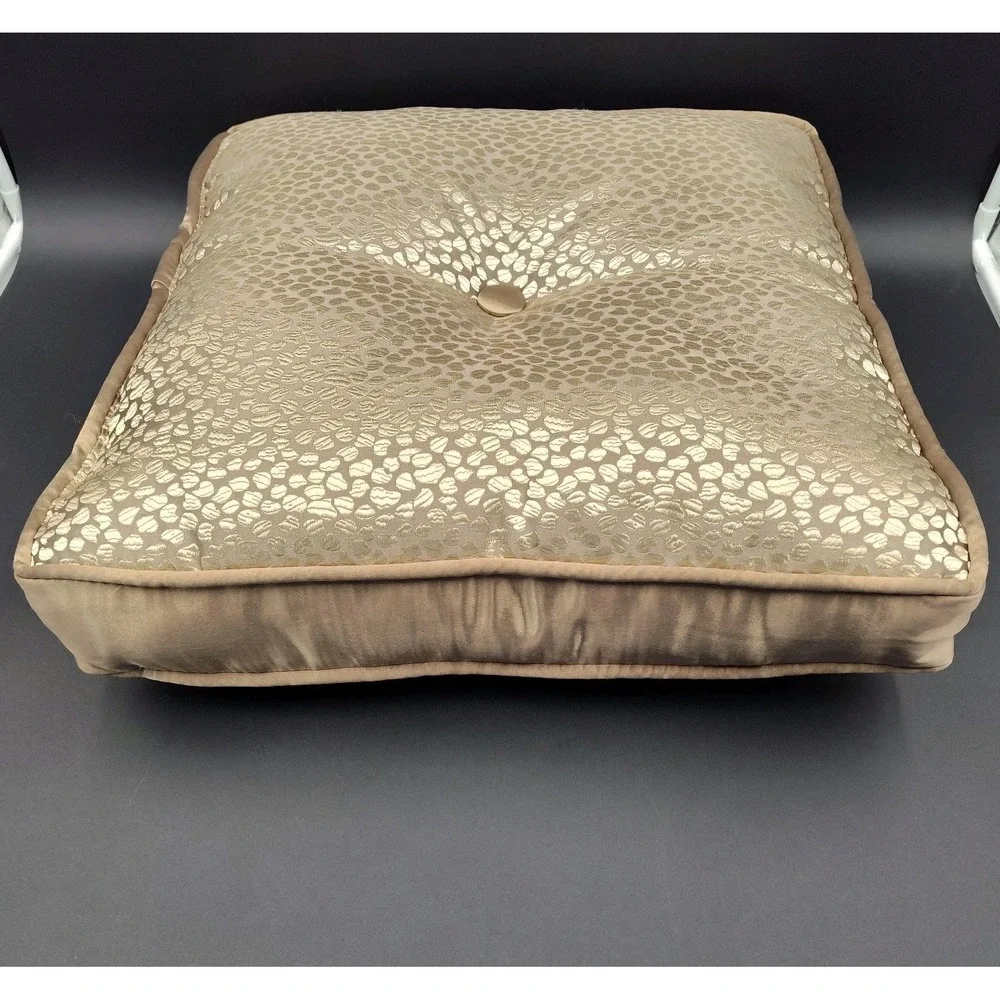 VTG Couch Pillow Square Luxery‎ Gold 17x17x3 Covers Throw Sparkling BL3.3GO3533